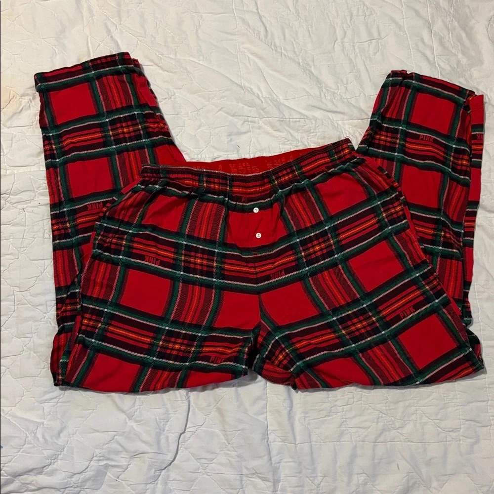 PINK‎ Victoria's Secret Red Plaid Pajama Bottoms